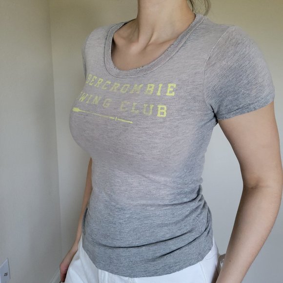 Distressed Grey "Rowing Club" Cotton Tee - Picture 7 of 7